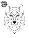 tatouage-ephemere-loup-geometrique-femme-tendance