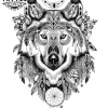 tatouage ephemere loup indien spirituel expression temporaire unique tatouage ephemere loup indien spirituel expression temporaire unique