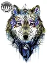 tatouage-ephemere-loup-losange-temporaire-elegant