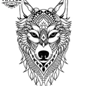 tatouage-ephemere-loup-mandala-femme-design-unique tatouage-ephemere-loup-mandala-femme-design-unique