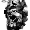 tatouage-ephemere-loup-mechant-realiste-art-temporaire