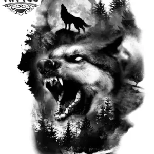 tatouage-ephemere-loup-mechant-realiste-art-temporaire tatouage-ephemere-loup-mechant-realiste-art-temporaire