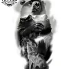 tatouage-ephemere-loup-ours-design-unique