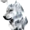 tatouage-ephemere-loup-paysage-naturel-realiste tatouage-ephemere-loup-paysage-naturel-realiste