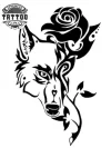 tatouage-ephemere-loup-rose-temporaire-et-unique tatouage-ephemere-loup-rose-temporaire-et-unique