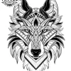 tatouage-ephemere-loup-symetrique-design-intemporel tatouage-ephemere-loup-symetrique-design-intemporel