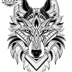 tatouage-ephemere-loup-symetrique-design-intemporel tatouage-ephemere-loup-symetrique-design-intemporel
