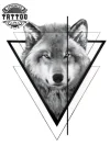tatouage-ephemere-loup-triangle-design-geometrique-elegant tatouage-ephemere-loup-triangle-design-geometrique-elegant
