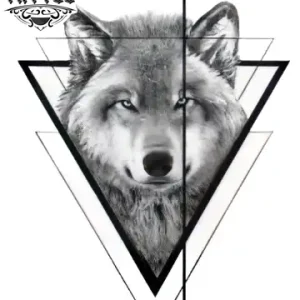 tatouage-ephemere-loup-triangle-design-geometrique-elegant tatouage-ephemere-loup-triangle-design-geometrique-elegant