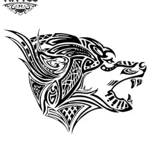 tatouage-loup-ephemere-tribal-temporaire-art-corporel-trendy