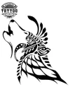tatouage-ephemere-homme-loup-tribal-дurable-tendance