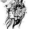 tatouage-ephemere-loup-visage-femme-design-feminin-mystique tatouage-ephemere-loup-visage-femme-design-feminin-mystique