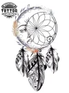 tatouage ephemere lune attrape reve design mystique tatouage ephemere lune attrape reve design mystique