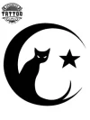 tatouage-ephemere-lune-chat-design-original tatouage-ephemere-lune-chat-design-original