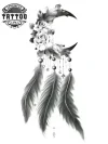 tatouage-ephemere-lune-plume-design tatouage-ephemere-lune-plume-design
