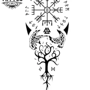 tatouage-ephemere-lune-boussole-design-unique-explorateur tatouage-ephemere-lune-boussole-design-unique-explorateur