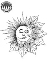 tatouage ephemere lune soleil astrologique temporaire