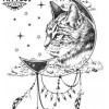tatouage-lune-ephemere-chat-mystique tatouage-lune-ephemere-chat-mystique