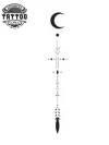 tatouage-ephemere-lune-fleche-style-boheme tatouage-ephemere-lune-fleche-style-boheme