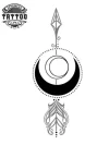 tatouage-ephemere-lune-fleche-tendance-durable tatouage-ephemere-lune-fleche-tendance-durable