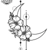 tatouage-ephemere-lune-fleur-temporaire-tendance