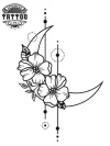 tatouage-ephemere-lune-fleur-temporaire-tendance