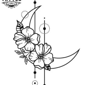 tatouage-ephemere-lune-fleur-temporaire-tendance tatouage-ephemere-lune-fleur-temporaire-tendance