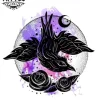 tatouage ephemere lune et oiseau design unique temporary tattoo tatouage ephemere lune et oiseau design unique temporary tattoo