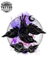 tatouage ephemere lune et oiseau design unique temporary tattoo tatouage ephemere lune et oiseau design unique temporary tattoo