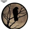 tatouage éphémère lune et oiseau poétique illustration tatouage éphémère lune et oiseau poétique illustration