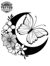 tatouage-ephemere-lune-motif-papillon tatouage-ephemere-lune-motif-papillon