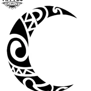 tatouage-ephemere-lune-polynesien-design-unique tatouage-ephemere-lune-polynesien-design-unique