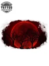 tatouage-ephemere-lune-rouge-signature-astrologique