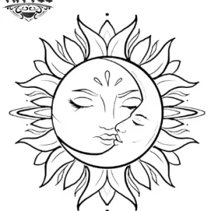tatouage LUNE éphémère astrologique soleil couple romantique tatouage LUNE éphémère astrologique soleil couple romantique