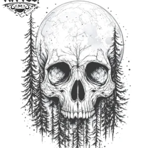 tatouage-ephemere-lune-tete-de-mort-style-unique tatouage-ephemere-lune-tete-de-mort-style-unique