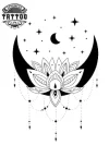 tatouage ephémère lune unalome design spirituel image alt