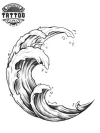 tatouage ephemere lune vague design spirituel tatouage ephemere lune vague design spirituel
