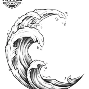 tatouage ephemere lune vague design spirituel tatouage ephemere lune vague design spirituel