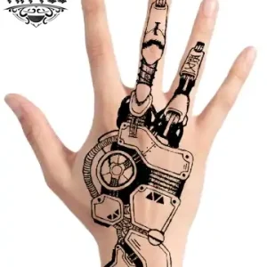 tatouage main ephemere bio mecanique realiste tatouage main ephemere bio mecanique realiste
