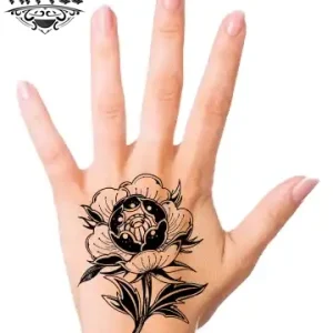 tatouage main femme ephemere motif fleur elegant tatouage main femme ephemere motif fleur elegant