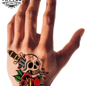 tatouage-main-style-old-school-ephemere tatouage-main-style-old-school-ephemere