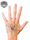 Tatouage ephemere main orchidee tendance elegance Tatouage ephemere main orchidee tendance elegance