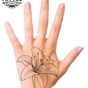 Tatouage ephemere main orchidee tendance elegance Tatouage ephemere main orchidee tendance elegance