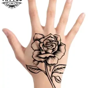 tatouage-main-ephemere-design-rose tatouage-main-ephemere-design-rose