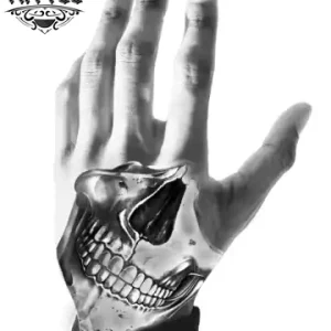 tatouage main éphémère tête de mort dessin temporaire tatouage main éphémère tête de mort dessin temporaire