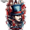 Tatouage Manchette Ephémère Style Anglais élégant et temporaire Tatouage Manchette Ephémère Style Anglais élégant et temporaire