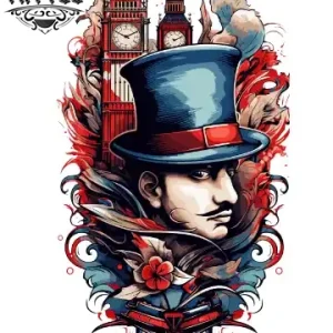 Tatouage Manchette Ephémère Style Anglais élégant et temporaire Tatouage Manchette Ephémère Style Anglais élégant et temporaire