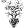 tatouage-manchette-ephemere-arbre-nature-elegant tatouage-manchette-ephemere-arbre-nature-elegant