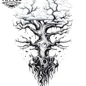 tatouage-manchette-ephemere-arbre-nature-elegant