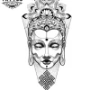 tatouage ephémère manchette bouddha bouddhisme